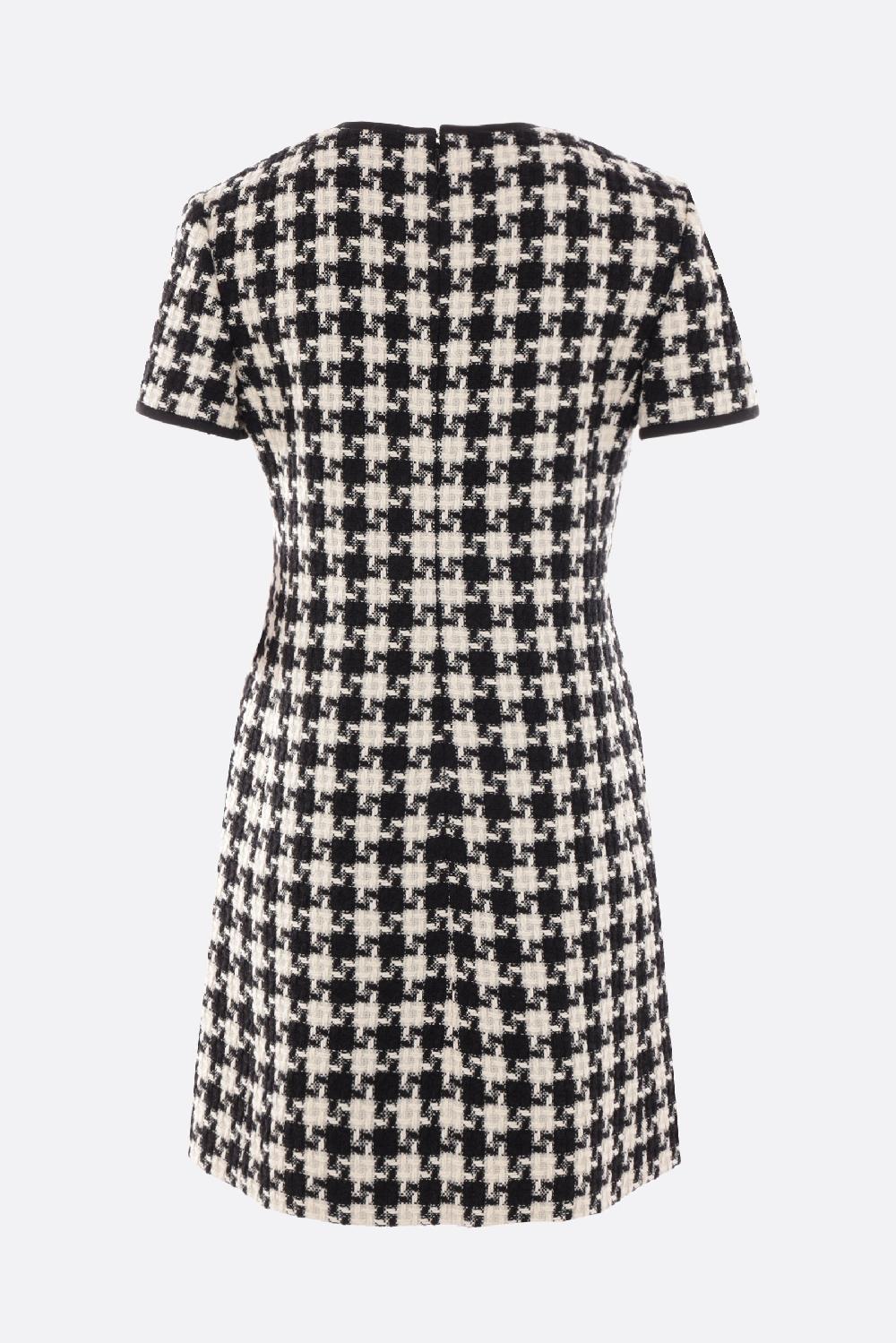 VALENTINO GARAVANI miniabito in Damier Light Tweed Saldi Di Fabbrica