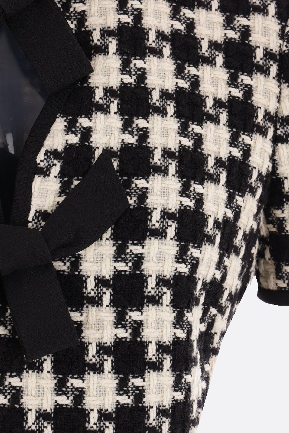 VALENTINO GARAVANI miniabito in Damier Light Tweed Saldi Di Fabbrica