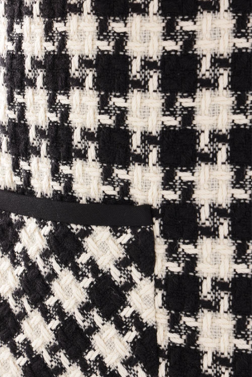 VALENTINO GARAVANI miniabito in Damier Light Tweed Saldi Di Fabbrica
