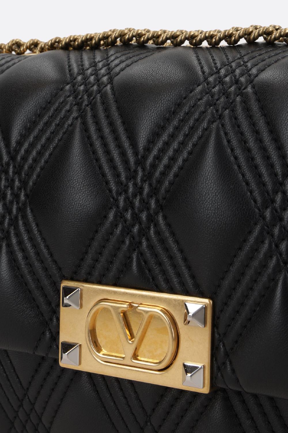 VALENTINO GARAVANI borsa a spalla Quiltie 67 media in nappa matelassé Fornitura limitata