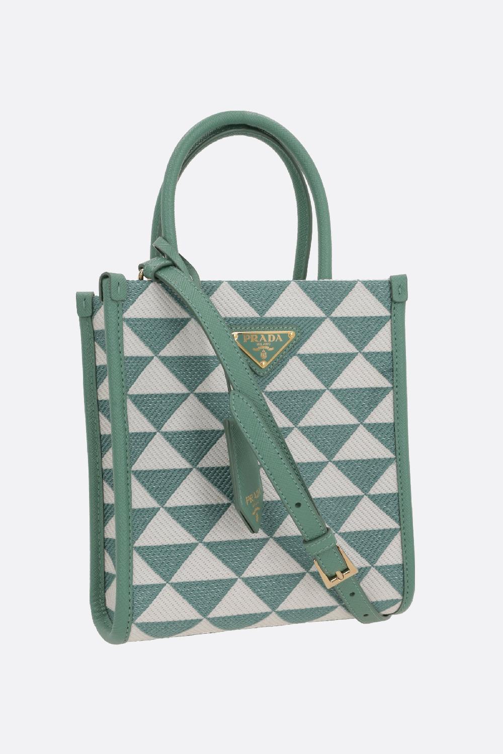 PRADA borsa tote Prada Symbole mini in jacquard Offerta Anniversario