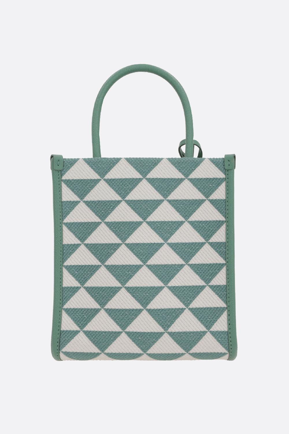 PRADA borsa tote Prada Symbole mini in jacquard Offerta Anniversario