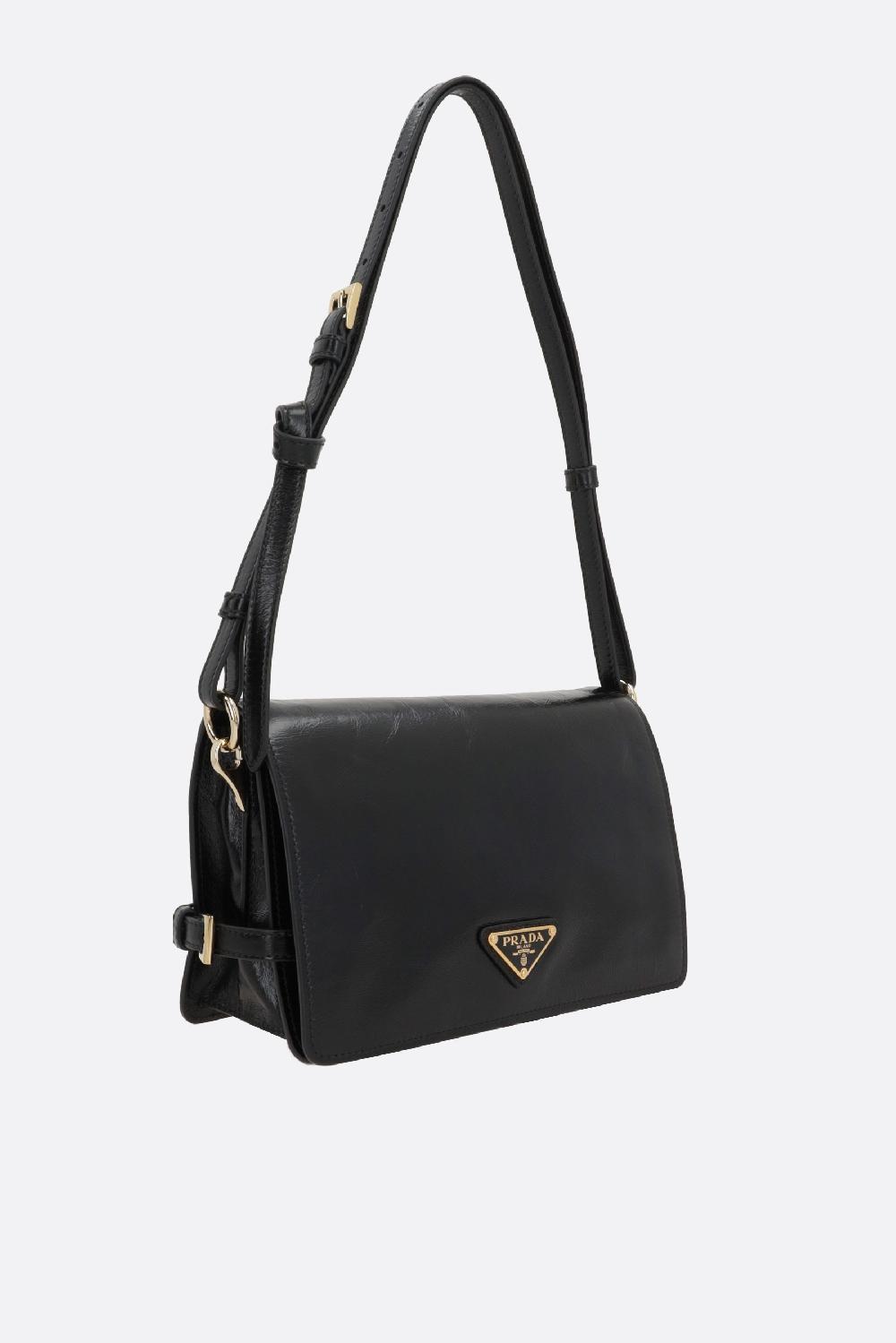 PRADA borsa a spalla in pelle Soft Lux Smaltimento dello stoccaggio