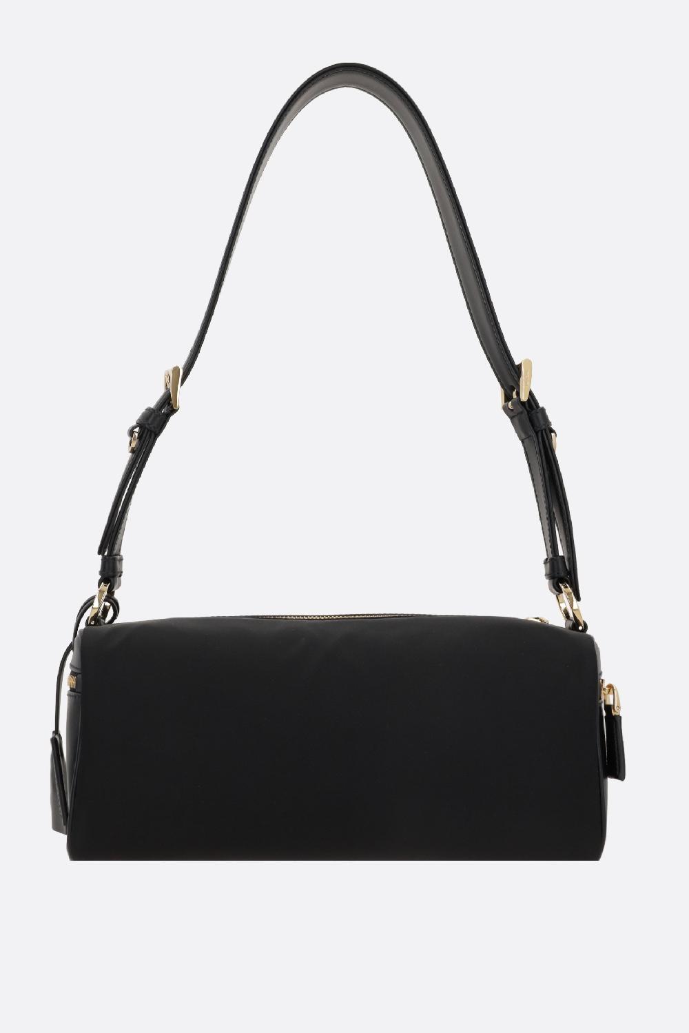 PRADA borsa a spalla media in Re-Nylon e pelle liscia Offerta migliore