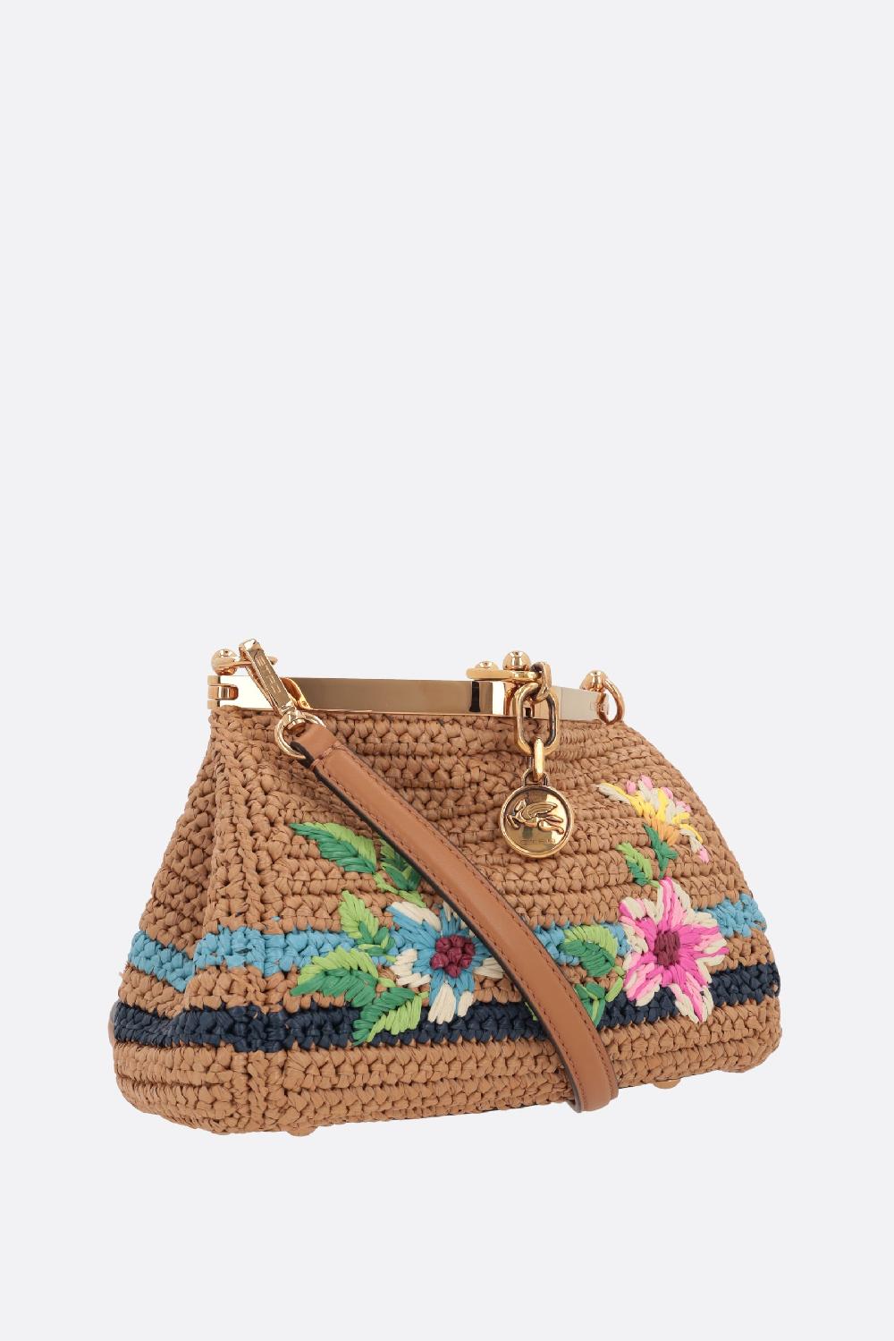 ETRO borsa a tracolla Vela mini in rafia sintetica Offerta temporanea
