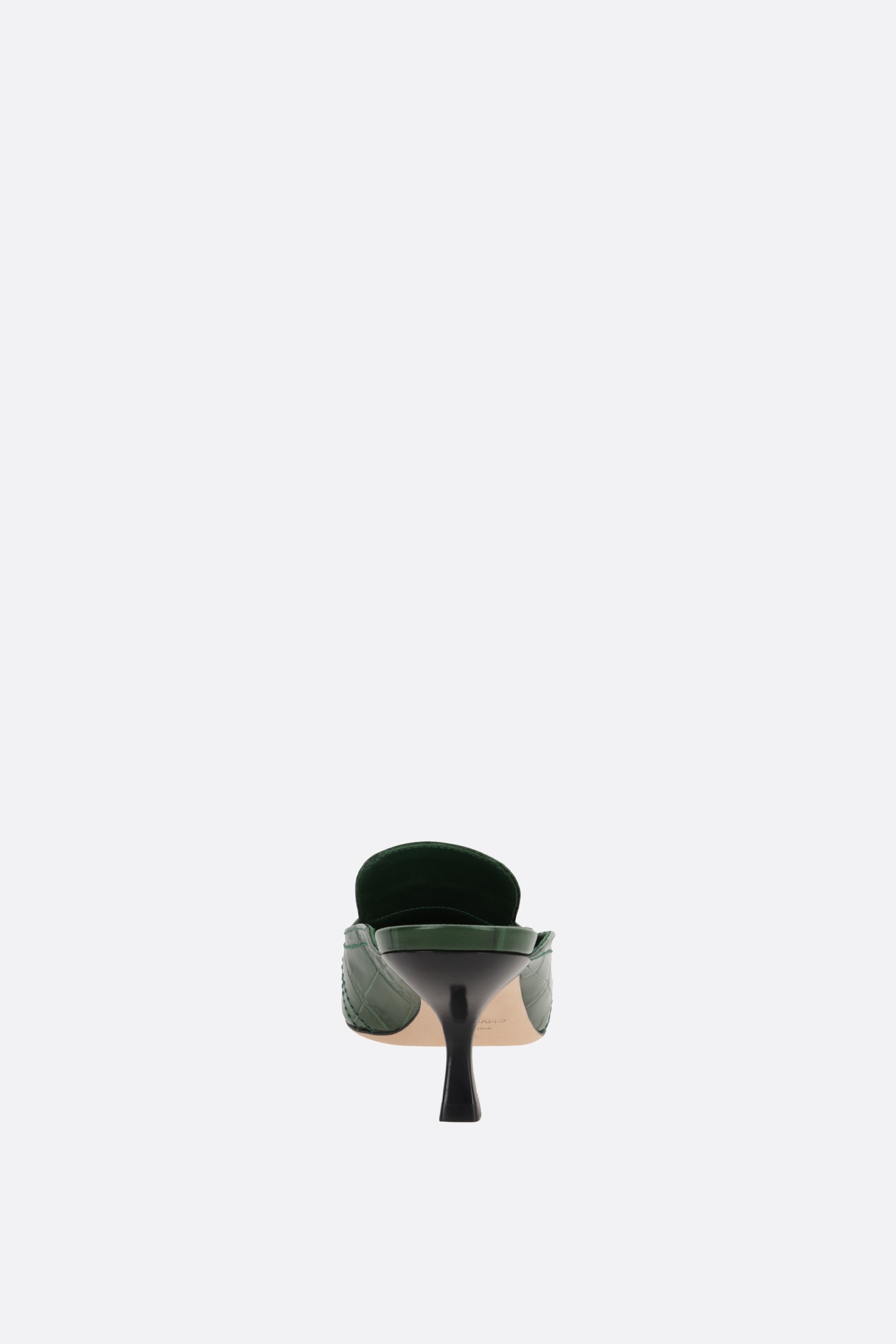 FERRAGAMO mule Elodye in pelle stampa coccodrillo Liquidazione