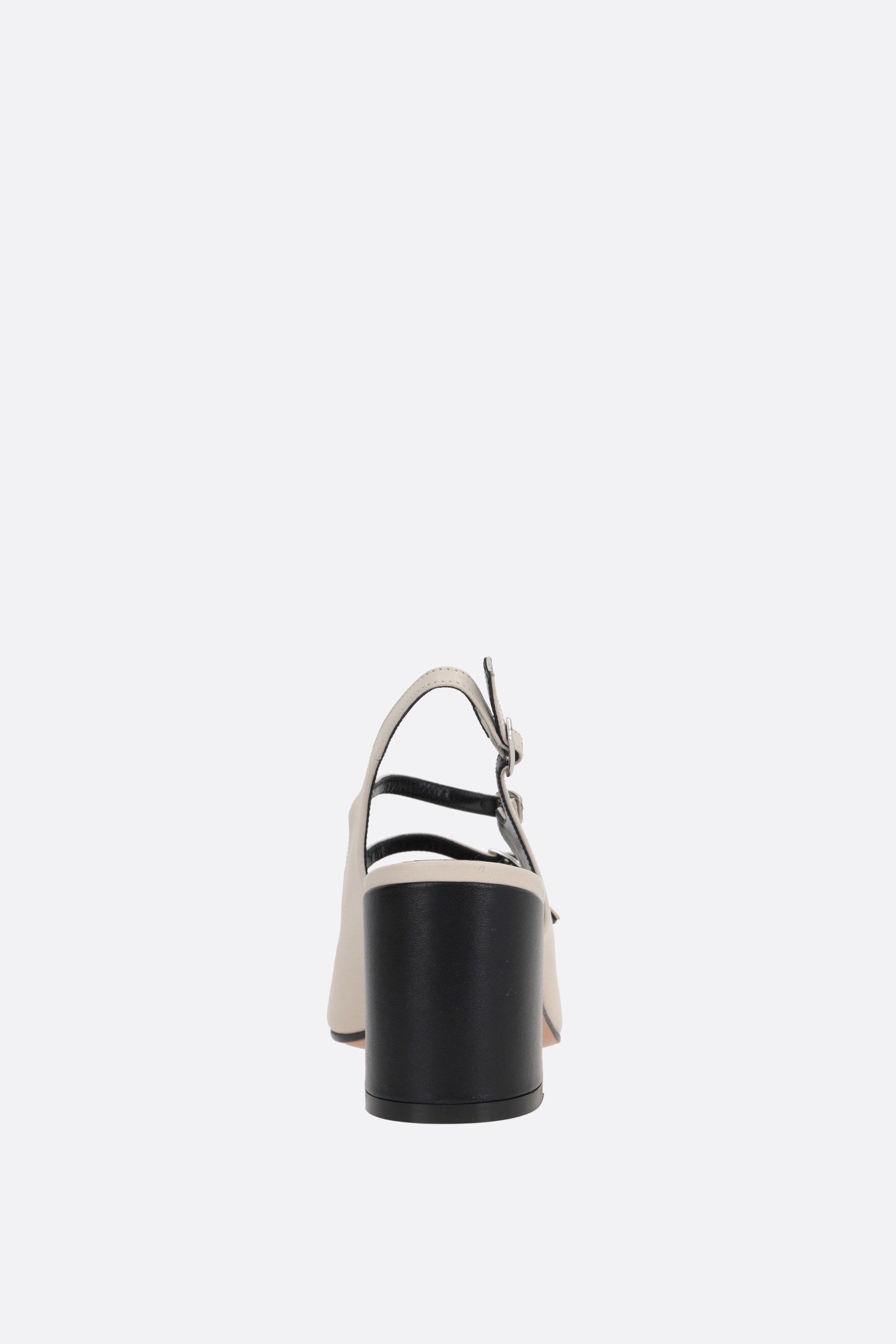 CAREL PARIS slingback mary-jane Papaya in nappa bicolore Ritorno libero