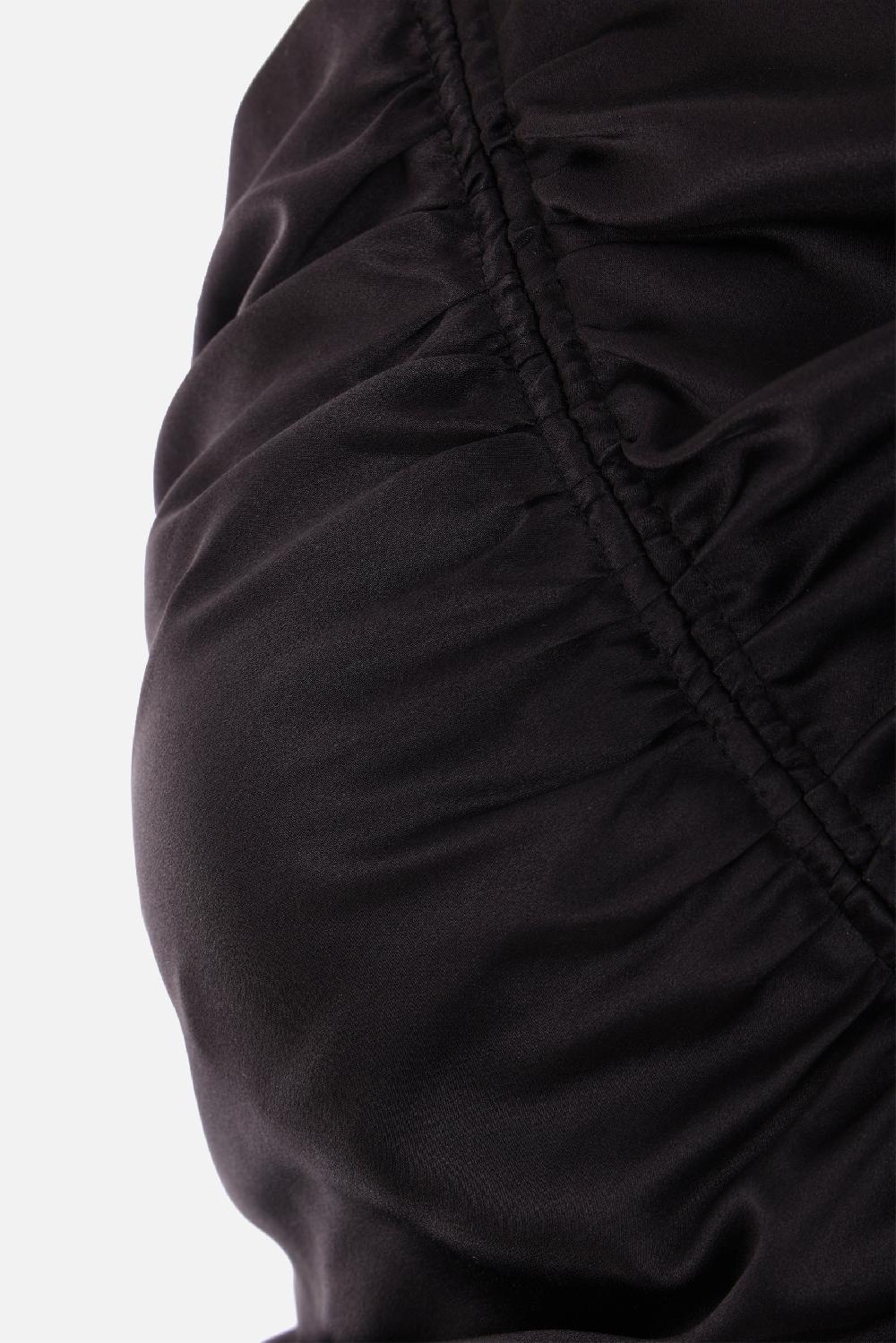 DEL CORE abito smanicato in raso drappeggiato Novità