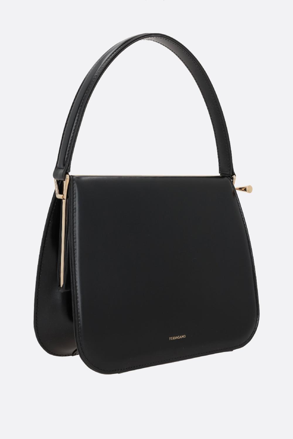 FERRAGAMO borsa a mano New Frame in pelle liscia Economico