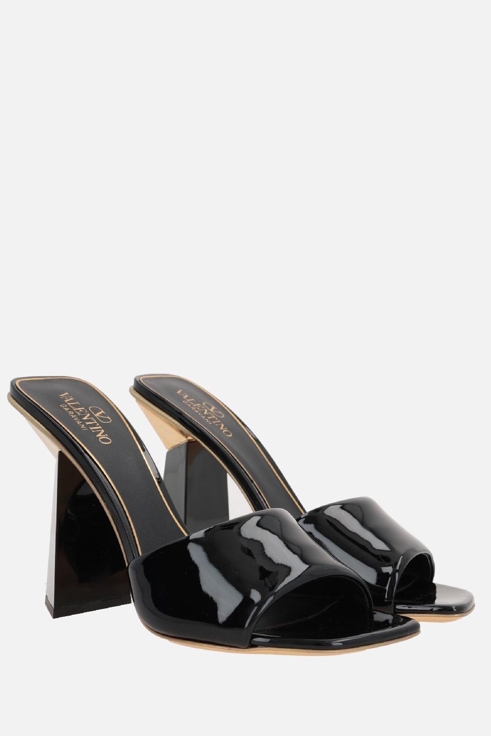 VALENTINO GARAVANI sandalo slide Hyper One Stud in vernice Hotsell