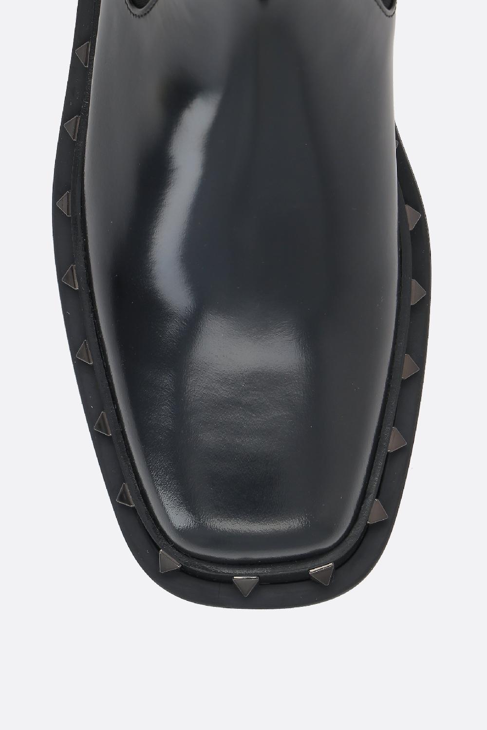 VALENTINO GARAVANI stivaletto My-Way Rockstud in pelle liscia Negozio