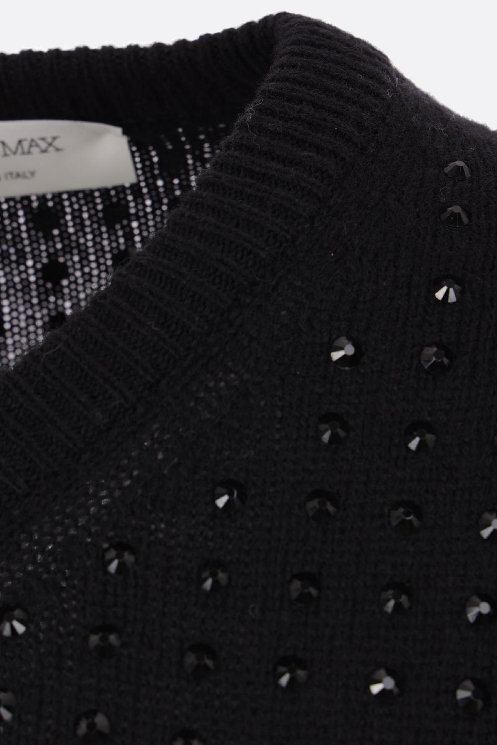 SPORTMAX pullover Uta in misto lana con strass Prezzo di fabbrica