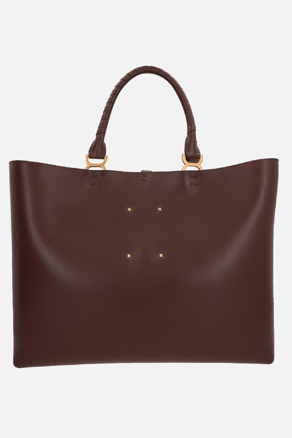 CHLOÉ borsa tote Marcie in suede e pelle liscia Fornitura limitata
