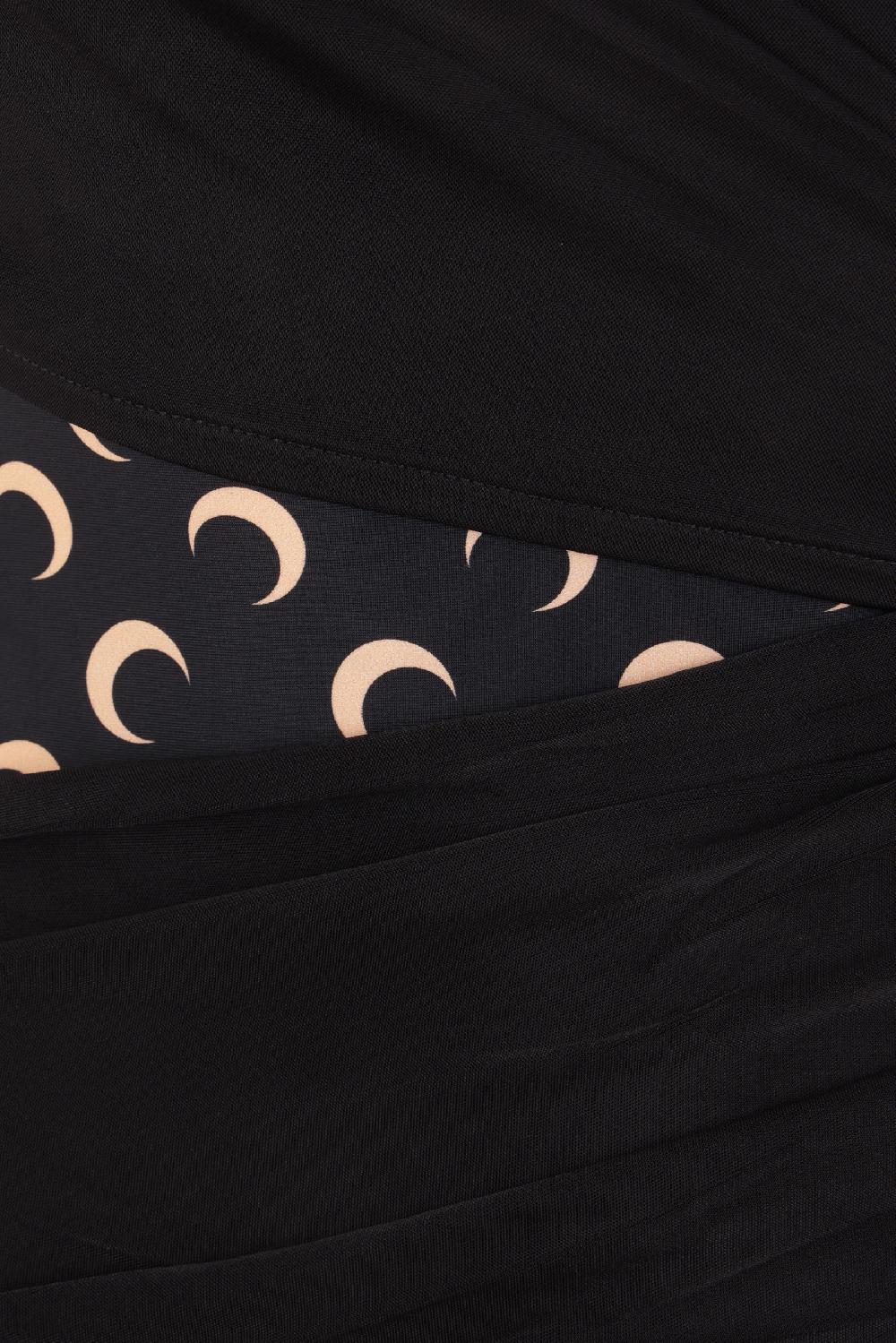 MARINE SERRE miniabito Body Shelter in viscosa stretch drappeggiata Offerta natalizia