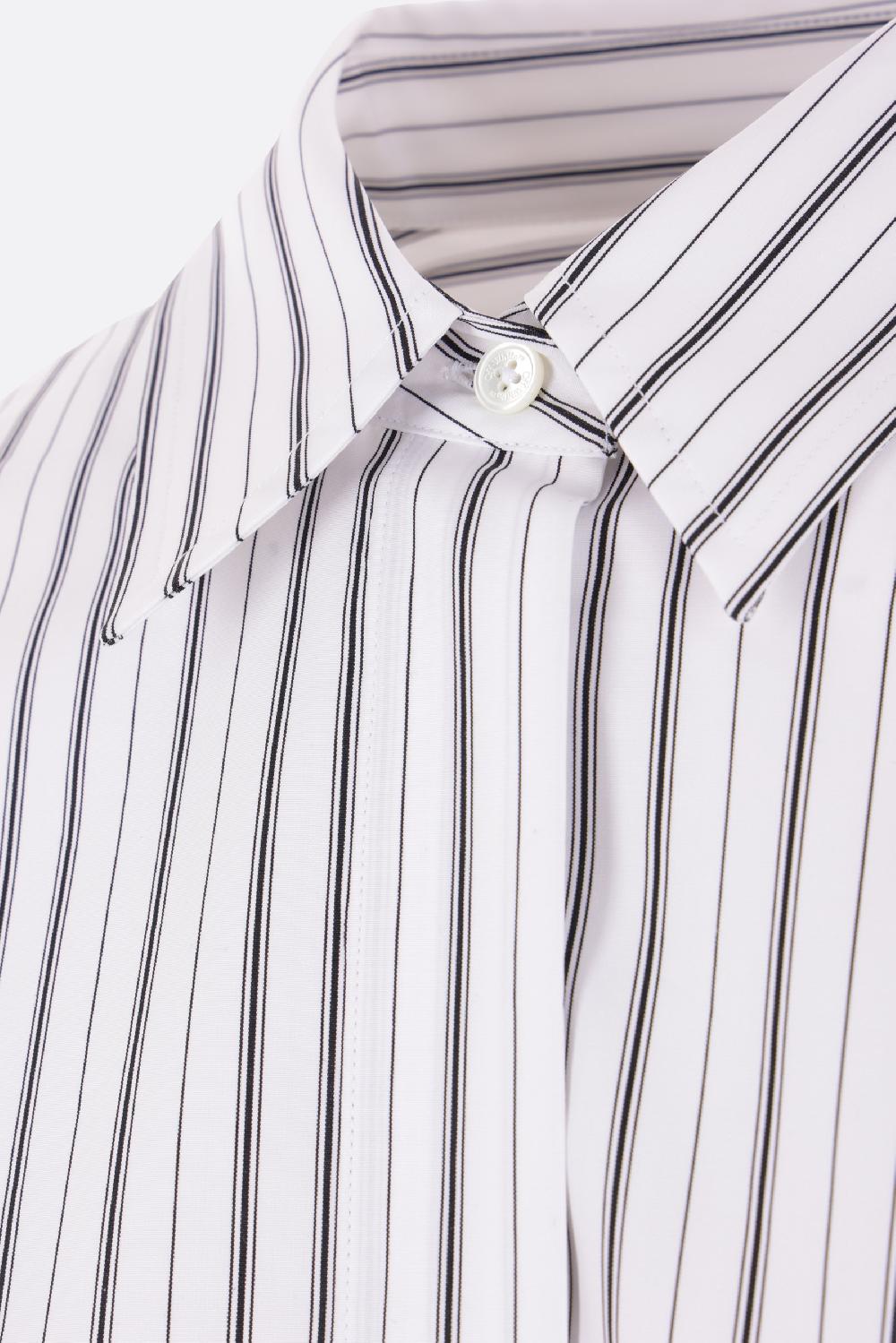 OFF WHITE camicia oversize in popeline a righe con zip Offerta Giorno del Papà