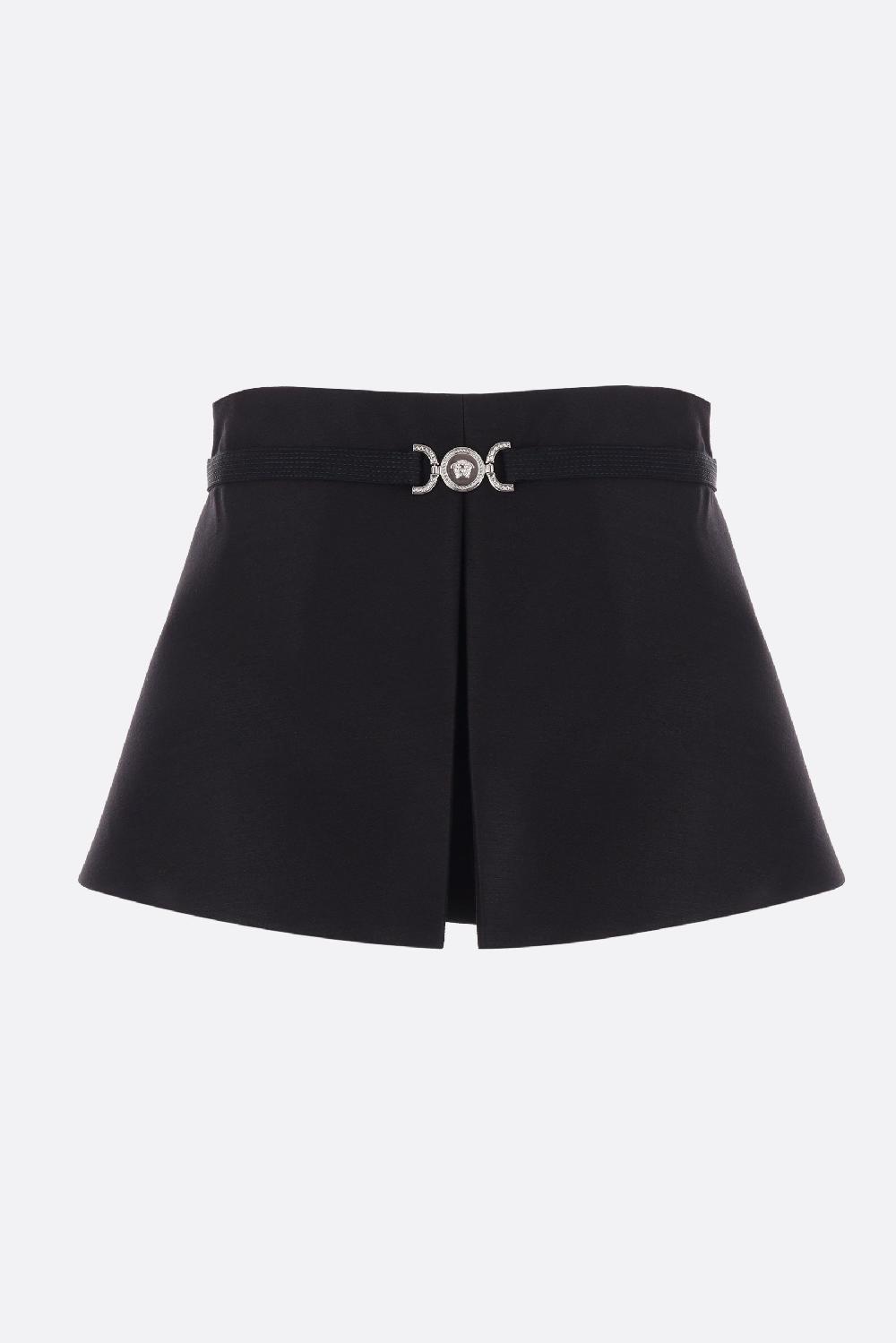 VERSACE top bustier in lana e seta con fibbia Medusa