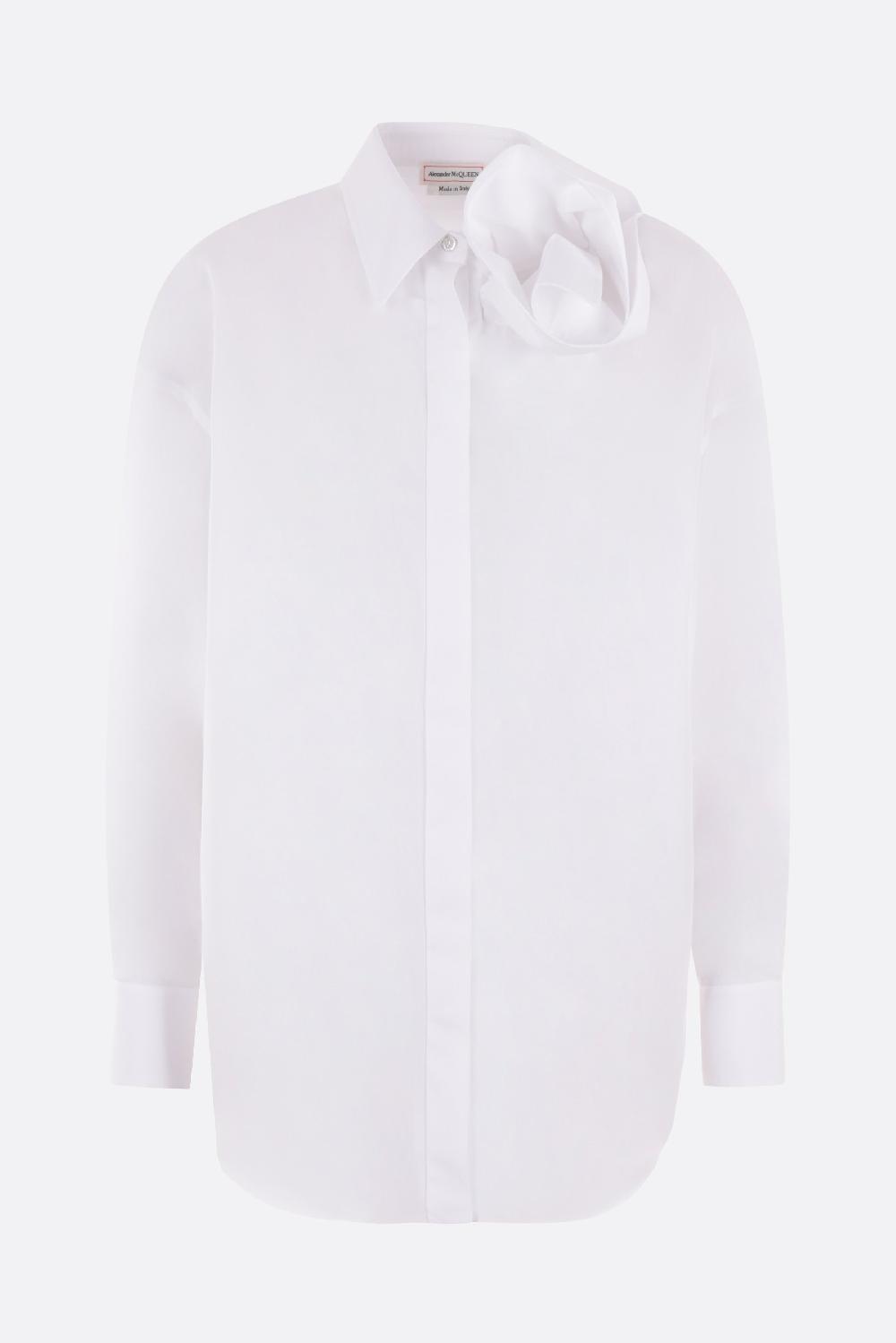 ALEXANDER McQUEEN camicia in popeline Orchid