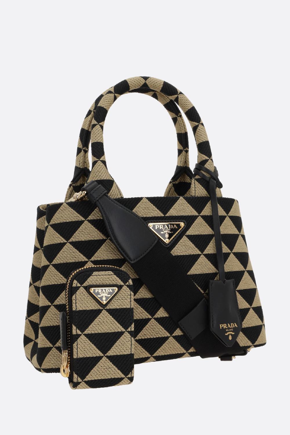 PRADA borsa shopping Prada Symbole small in jacquard Offerte stagionali