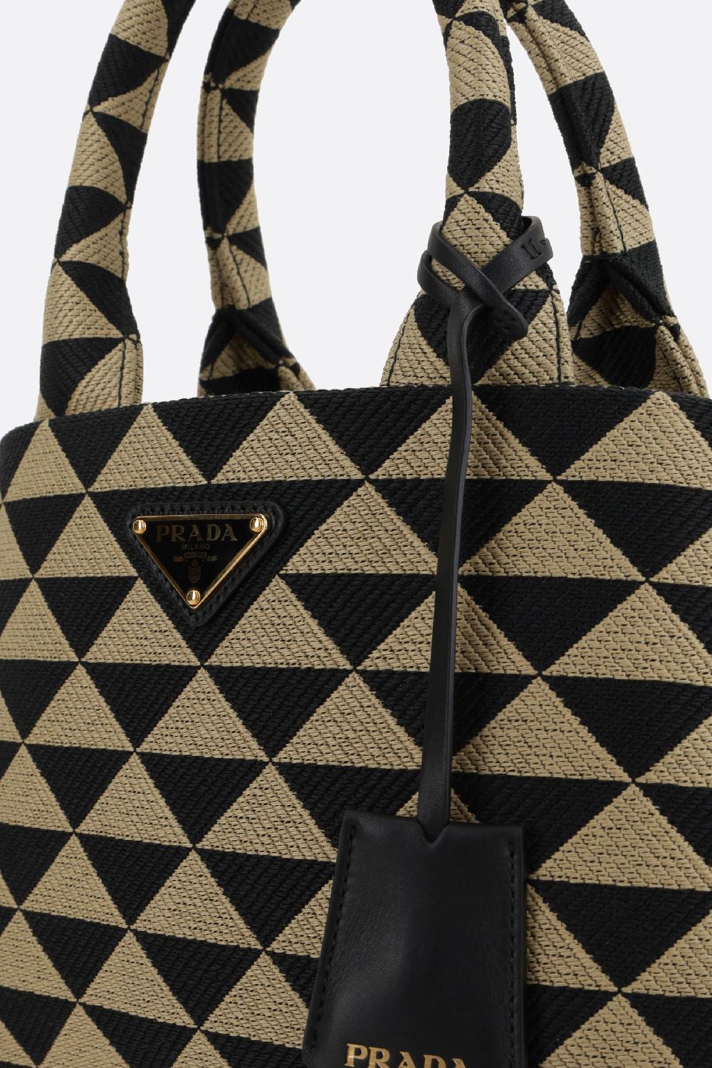 PRADA borsa shopping Prada Symbole small in jacquard Offerte stagionali