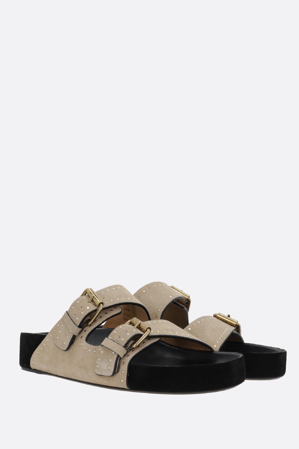 ISABEL MARANT sandalo flat Lennyo in suede Prezzo basso