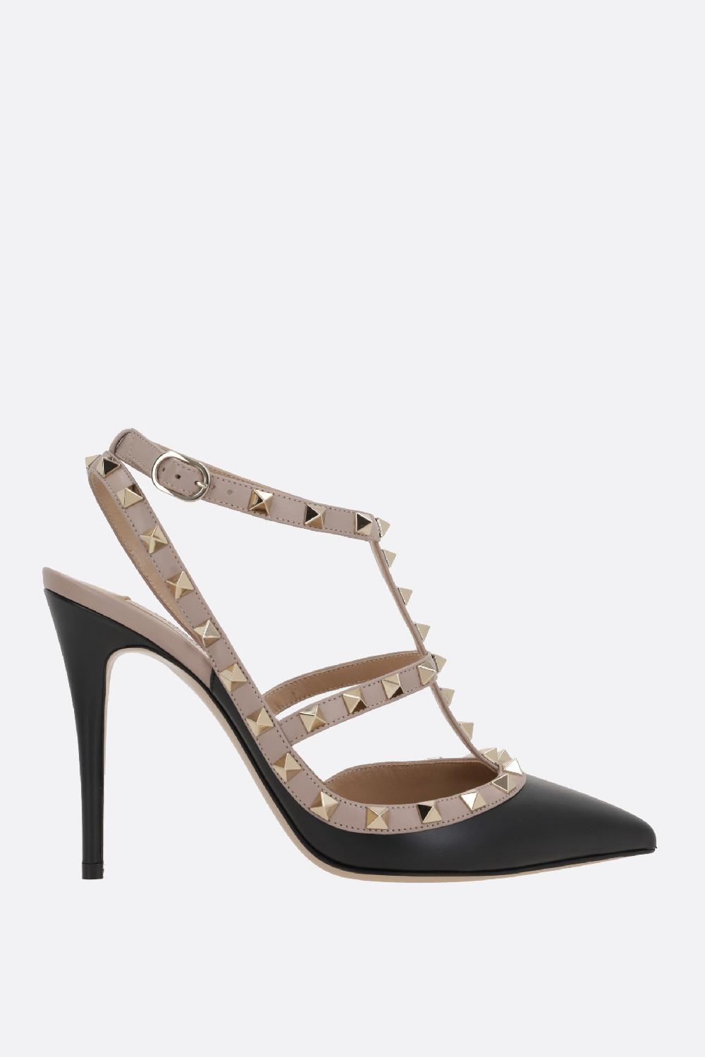 VALENTINO GARAVANI slingback Rockstud in pelle liscia