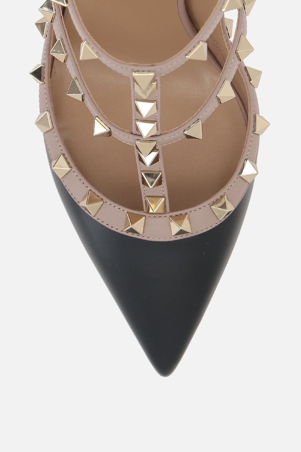 VALENTINO GARAVANI slingback Rockstud in pelle liscia Fino al 65% di sconto