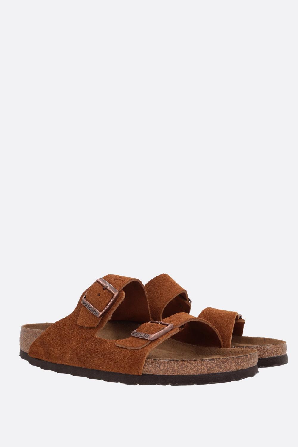 BIRKENSTOCK sandalo flat Arizona BS in suede (Narrow Fit) Offerta speciale della fabbrica
