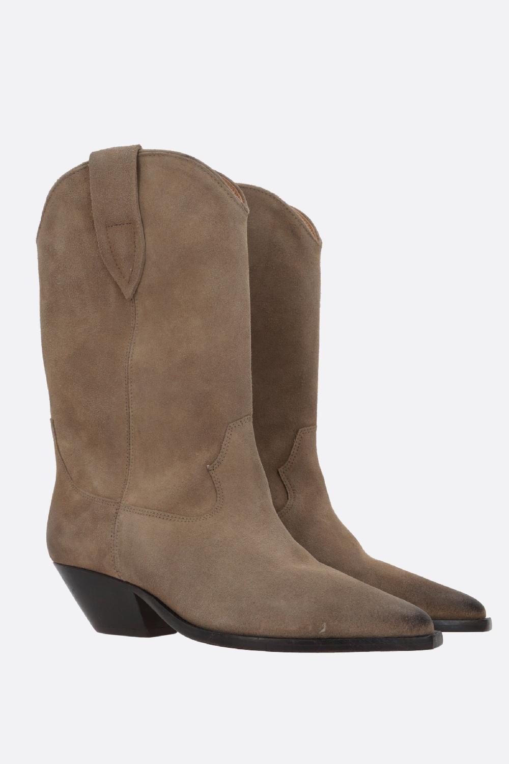 ISABEL MARANT stivaletto texano Duerto in suede Super sconto