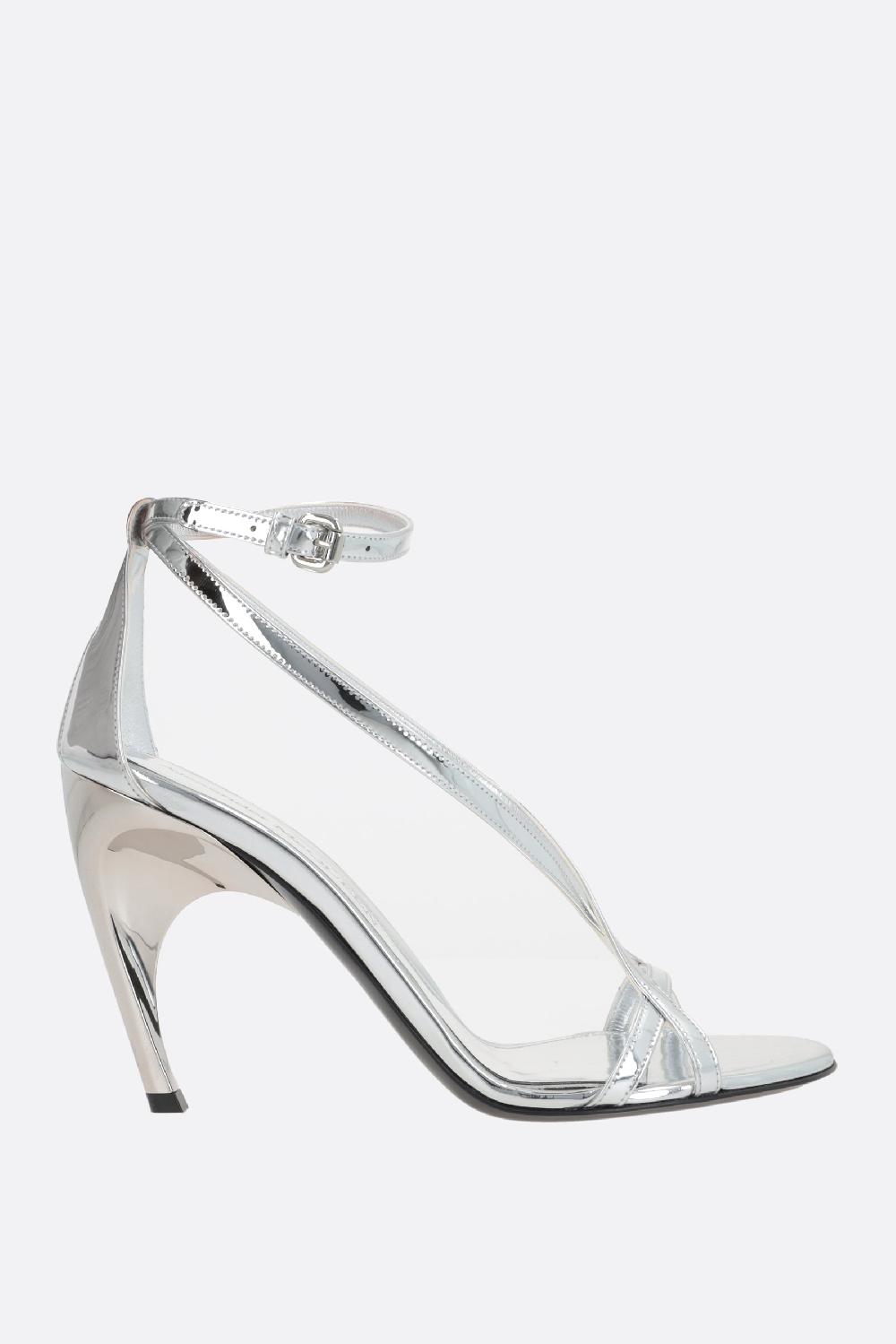 ALEXANDER McQUEEN sandalo Armadillo in ecopelle effetto specchio