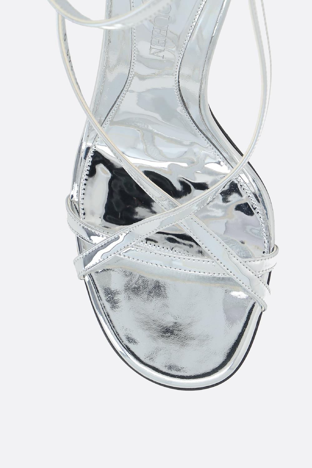 ALEXANDER McQUEEN sandalo Armadillo in ecopelle effetto specchio Qualità