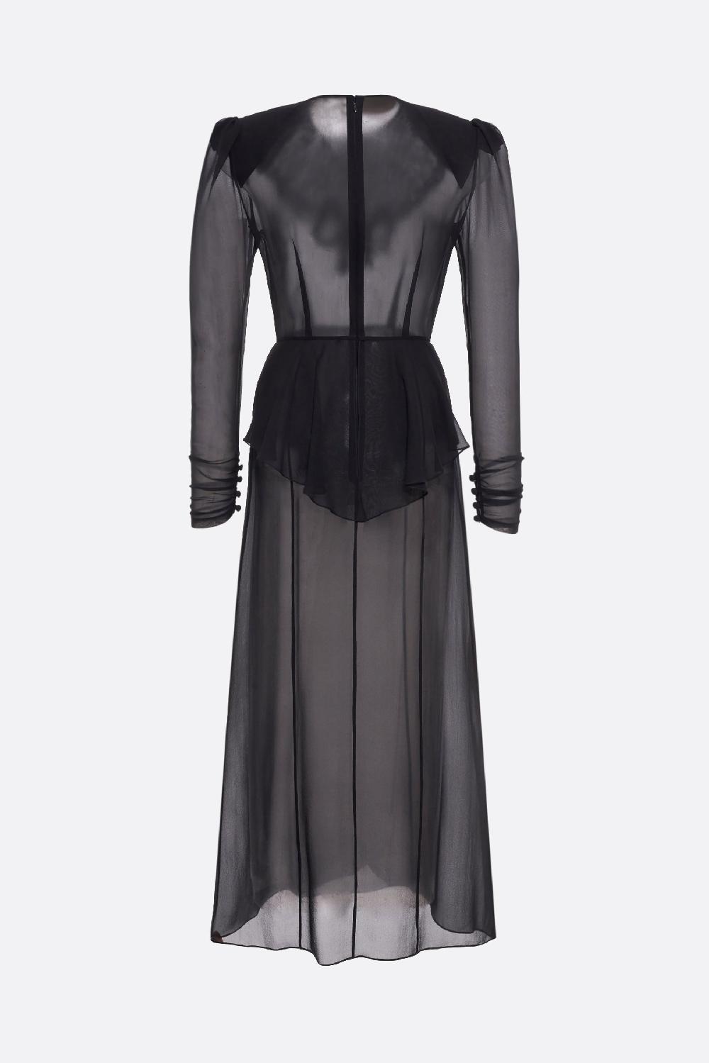 ALESSANDRA RICH abito lungo in georgette e pizzo Qualità Garantita