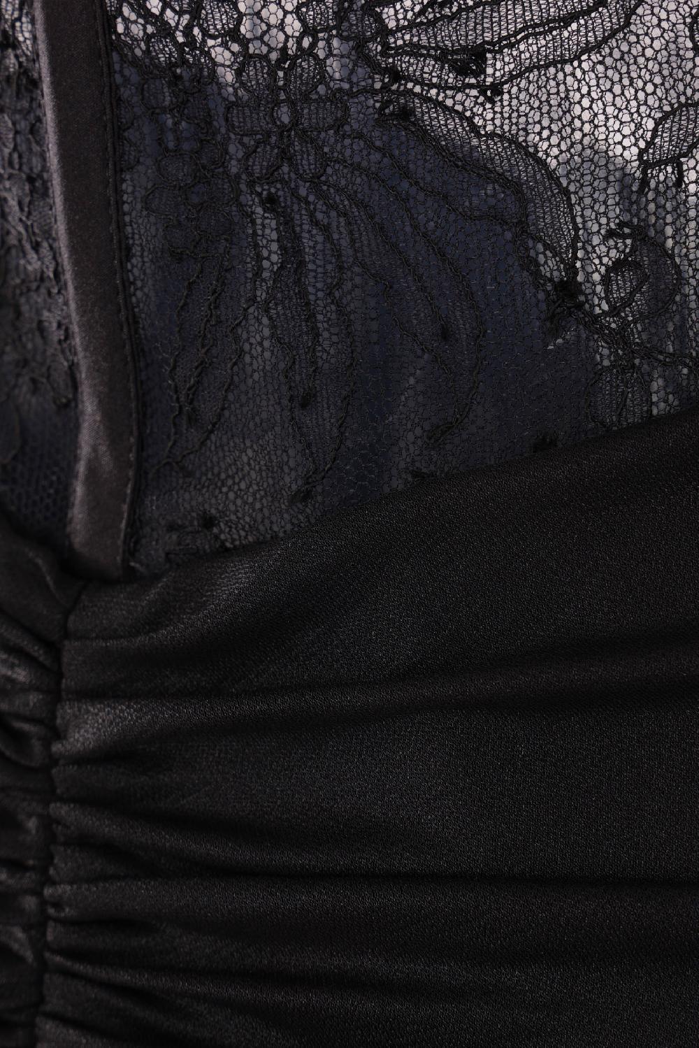 ALESSANDRA RICH abito lungo in jersey laminato e pizzo Negozi Online