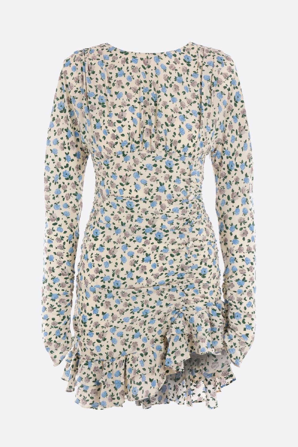 ALESSANDRA RICH miniabito in seta stampa floreale