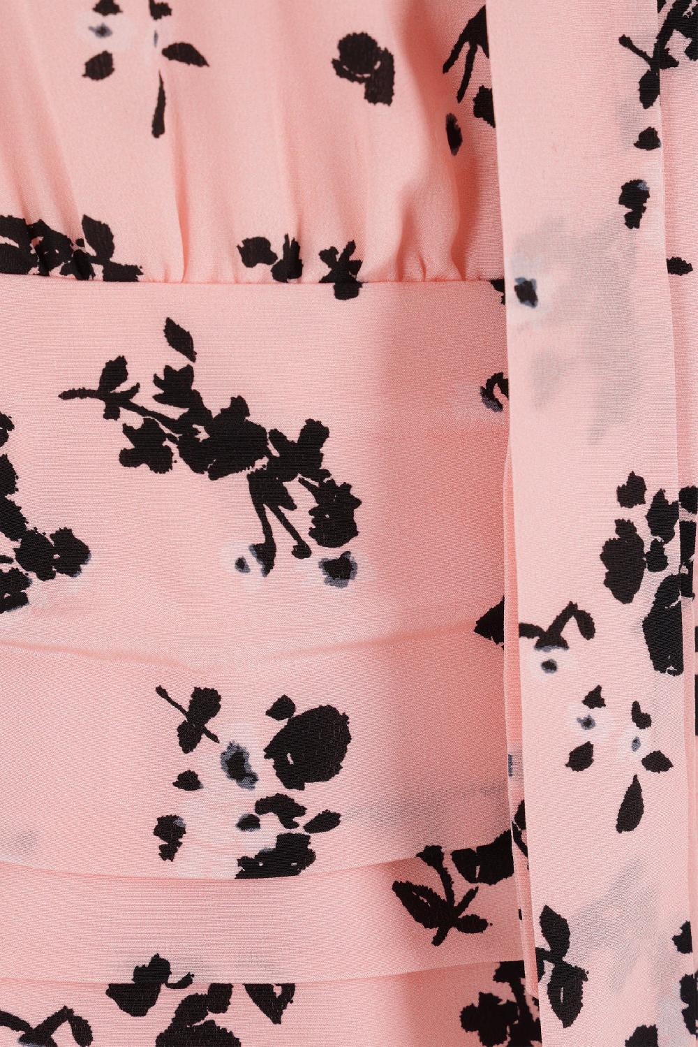 ALESSANDRA RICH abito off-the-shoulder in seta stampa floreale Fino Al -60%