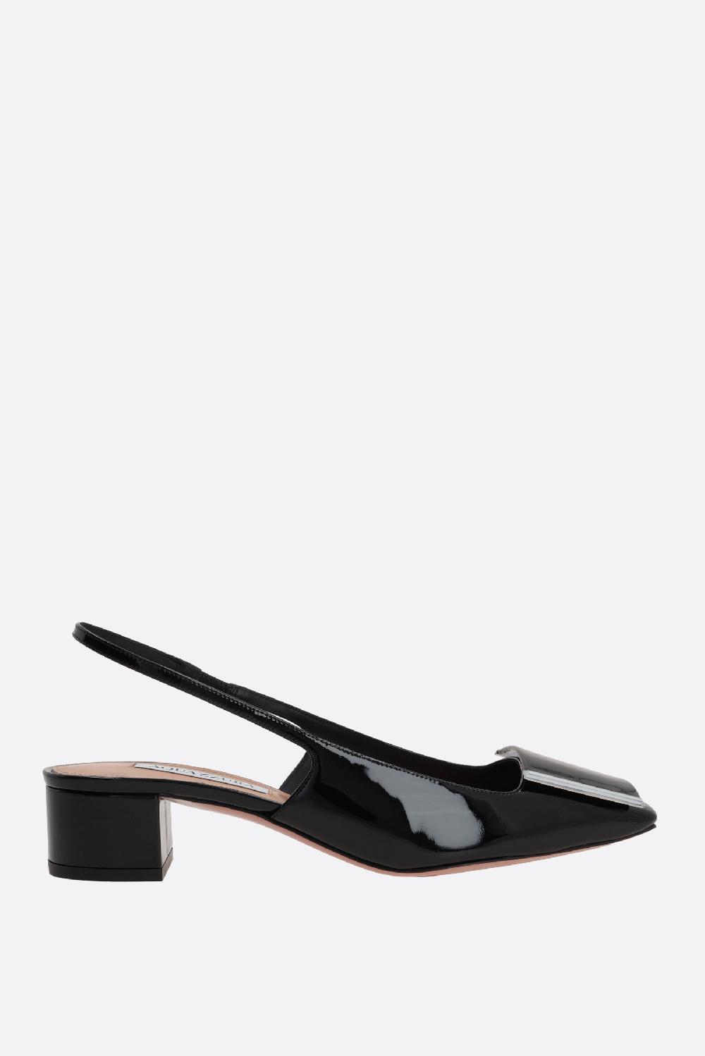 AQUAZZURA slingback Shibuya in vernice