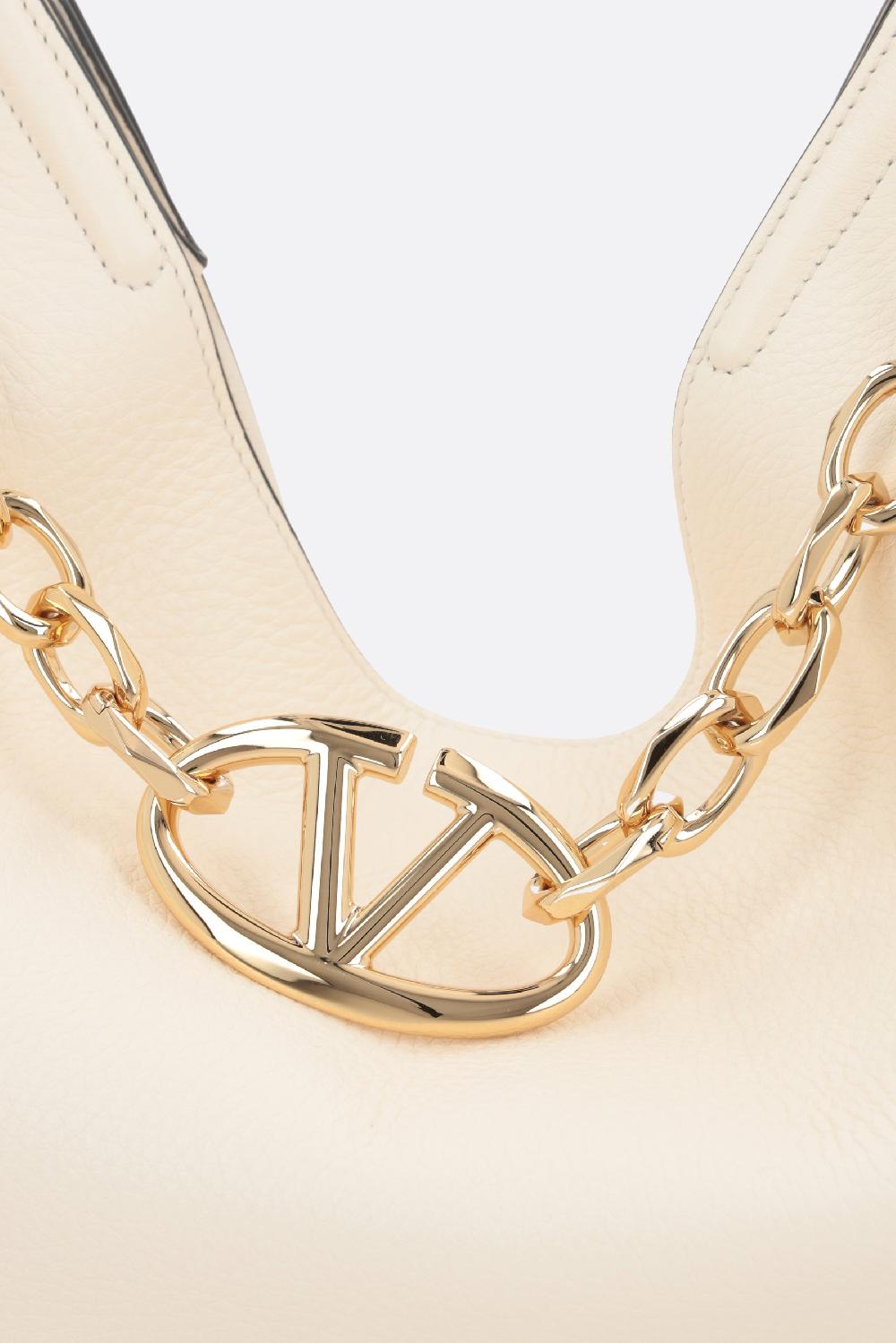 VALENTINO GARAVANI borsa hobo VLogo Gate in pelle martellata Sottocosto