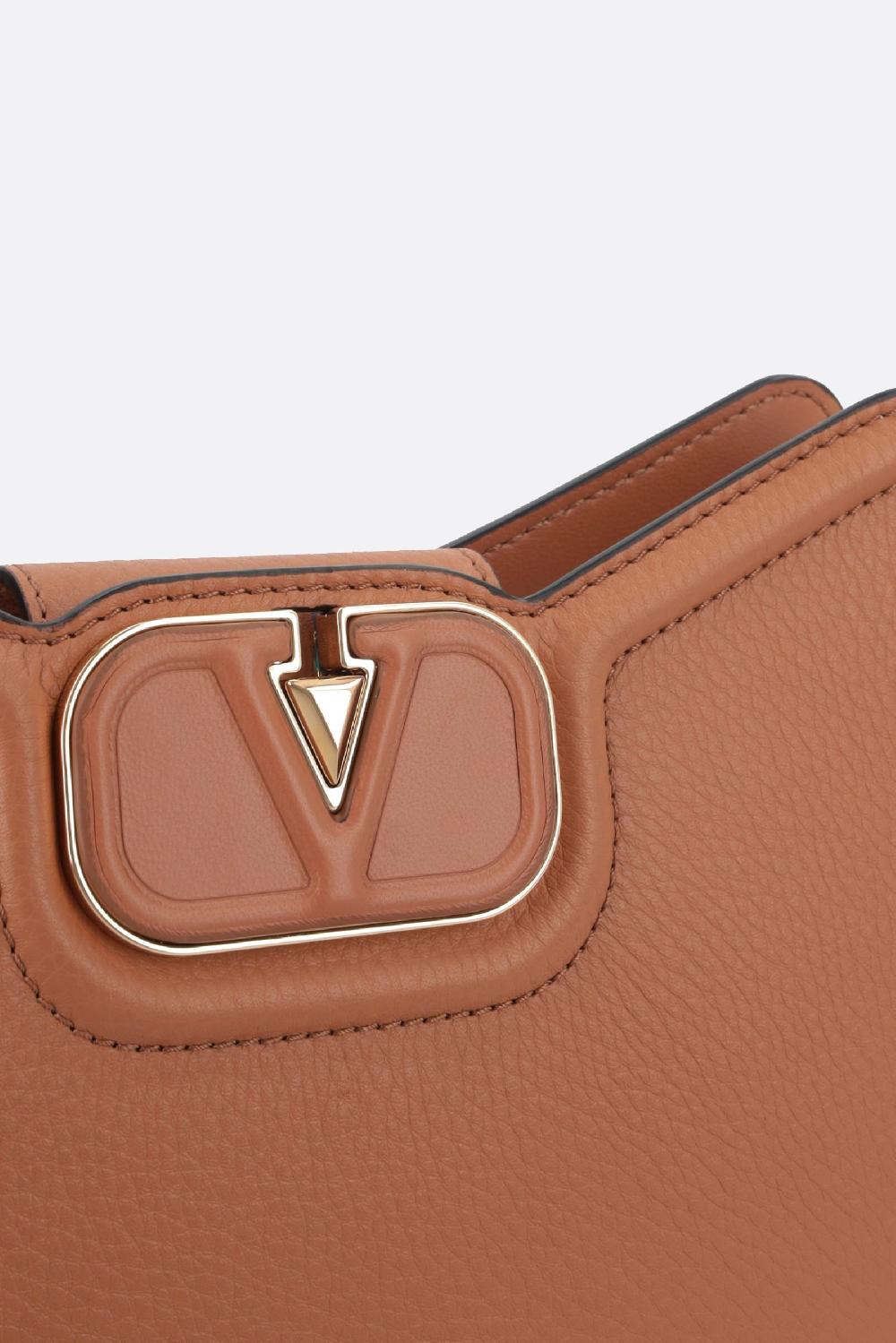 VALENTINO GARAVANI borsa a tracolla Vlogo Leather in pelle martellata Saldi