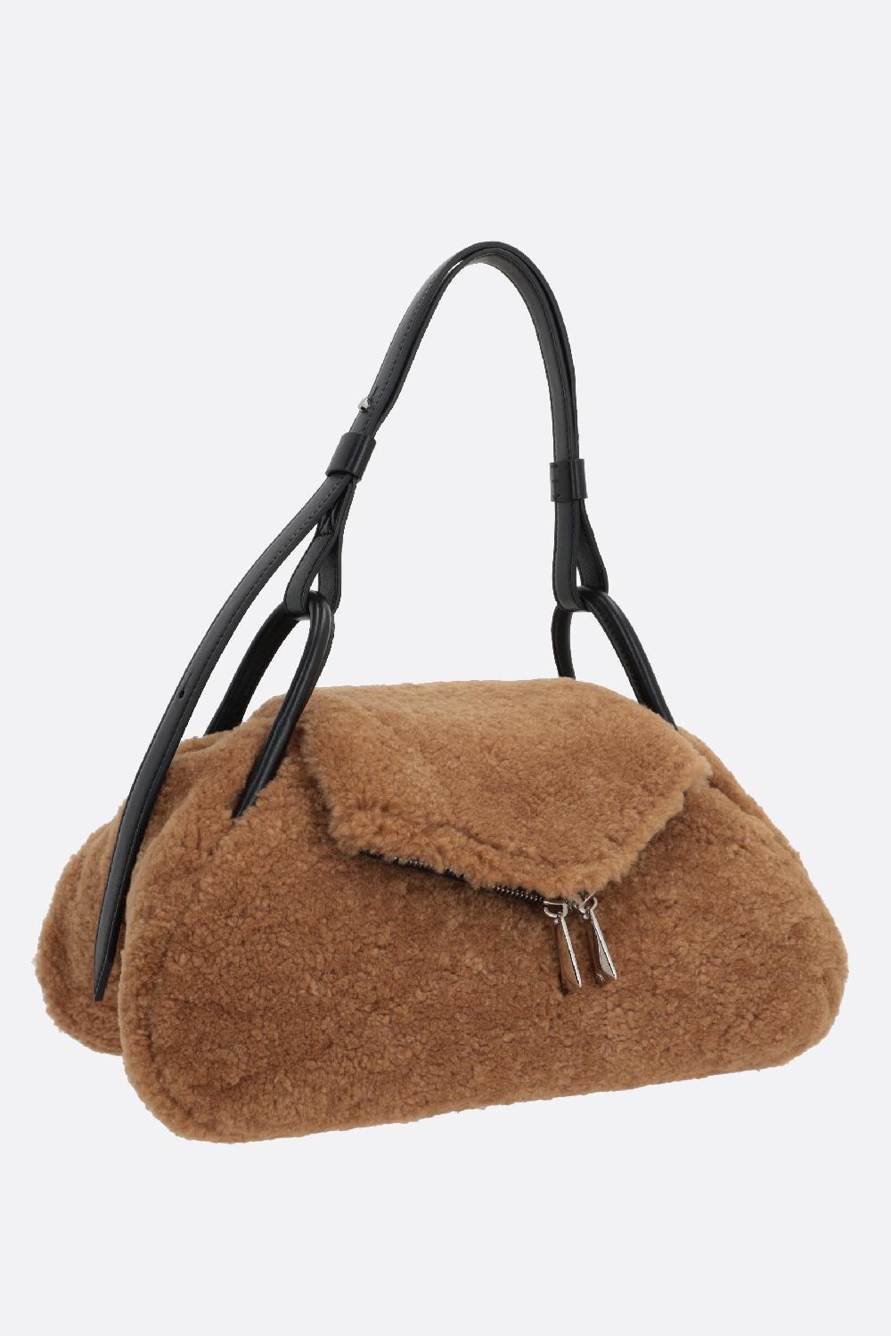 AMINA MUADDI borsa a mano Gemini in shearling Vendita Calda