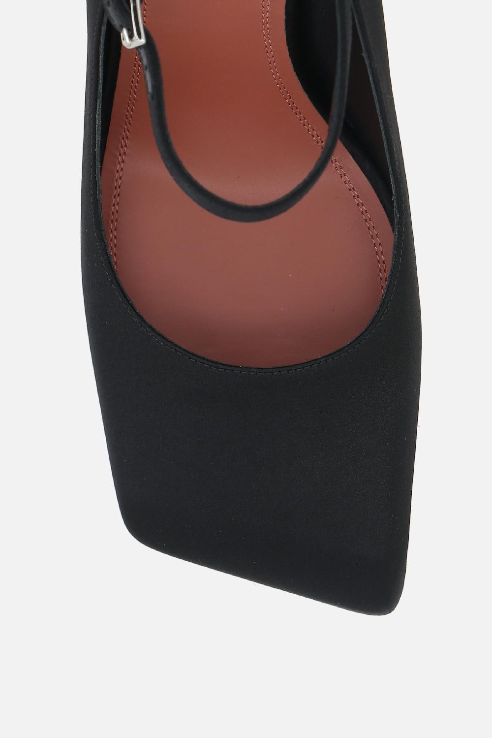 AMINA MUADDI décolleté mary-jane Charlotte in raso Saldi Di Fabbrica