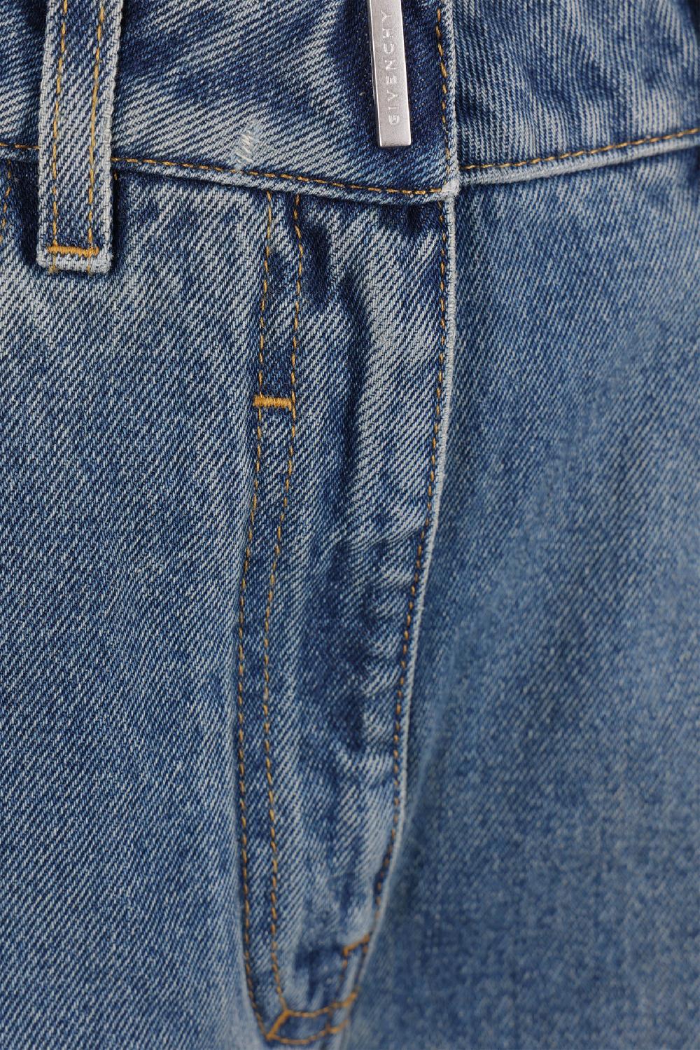 GIVENCHY jeans a gamba larga in denim Vendite Flash