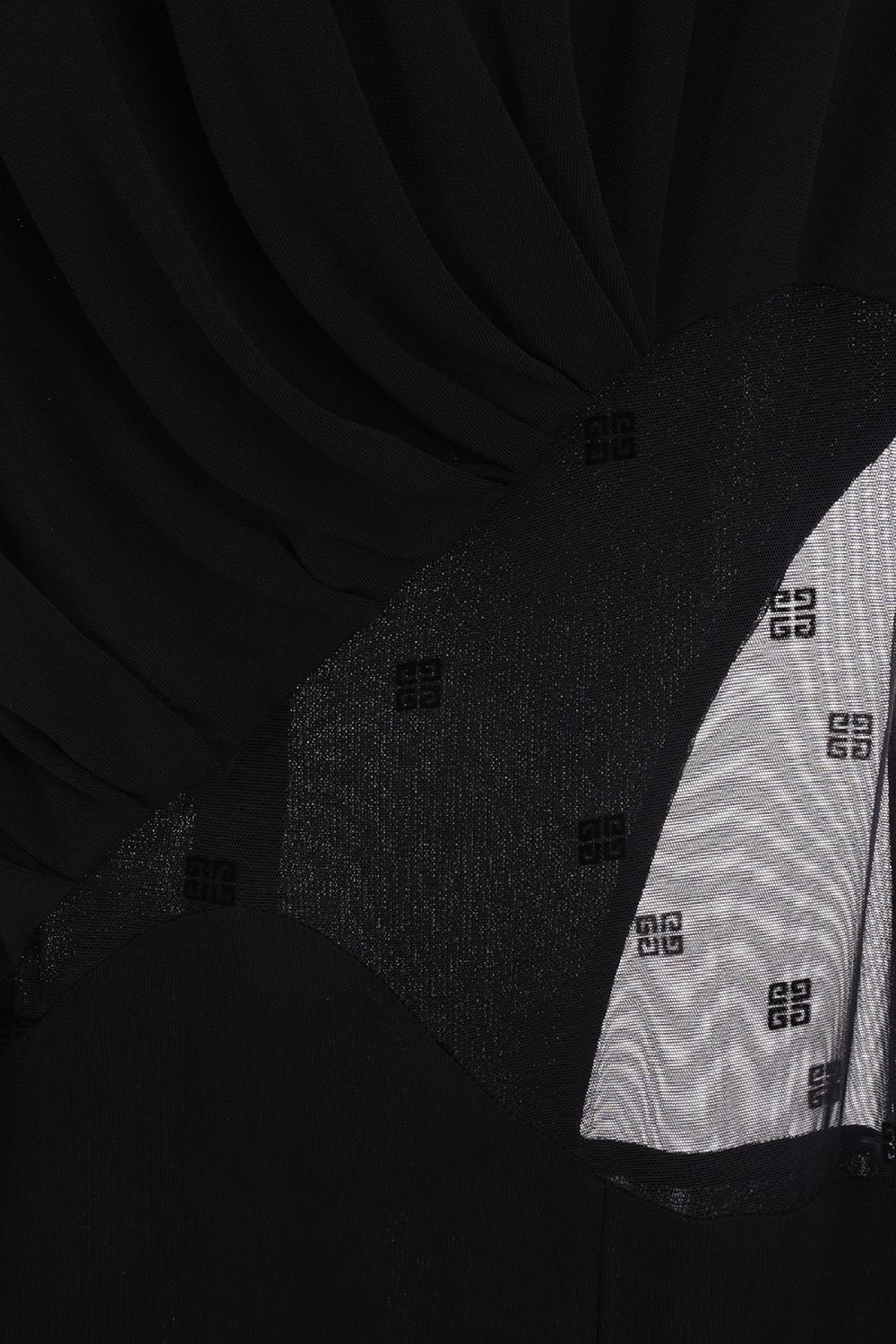 GIVENCHY abito in crepe e rete 4G floccato Negozio