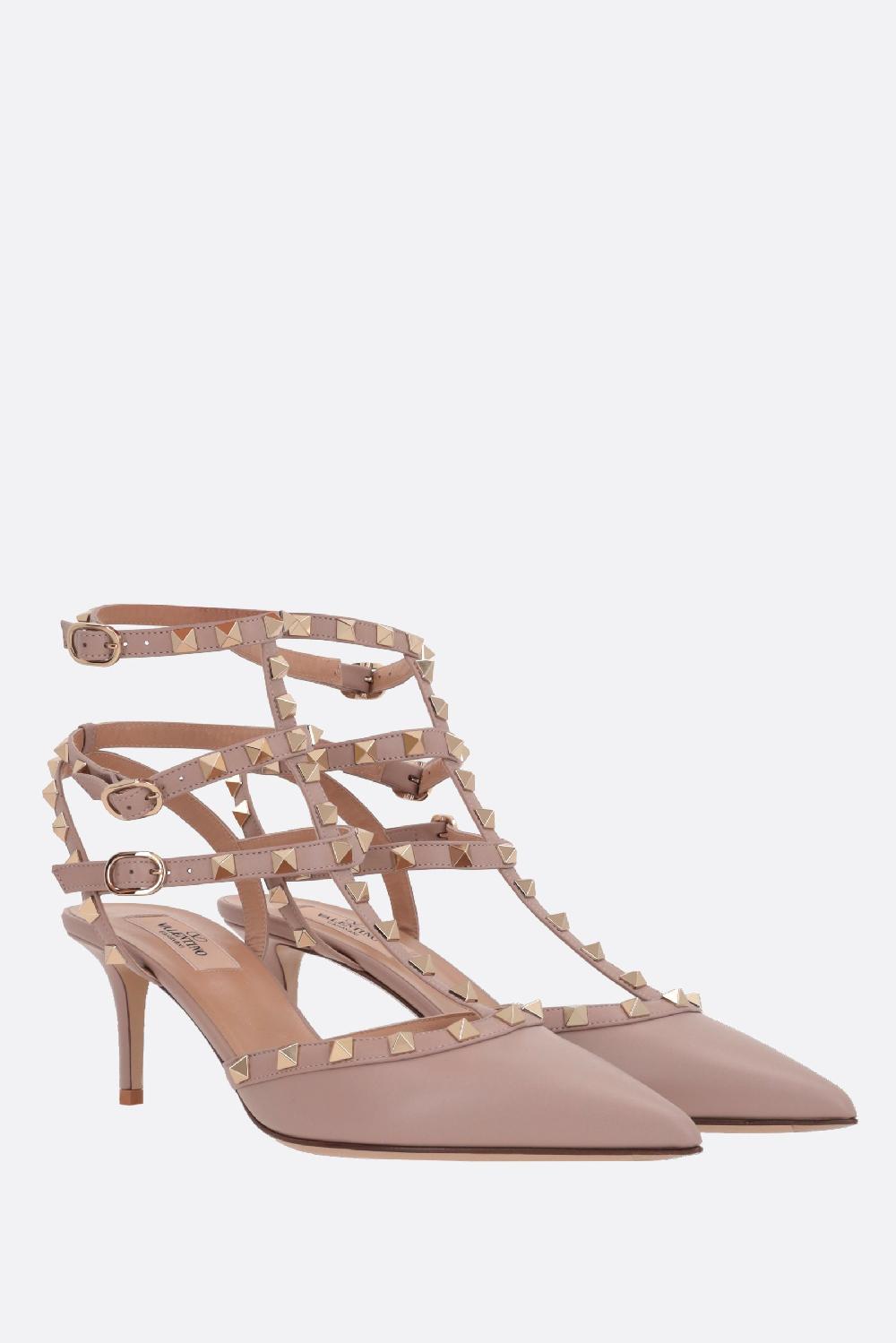 VALENTINO GARAVANI slingback Rockstud in pelle liscia Flash Sale