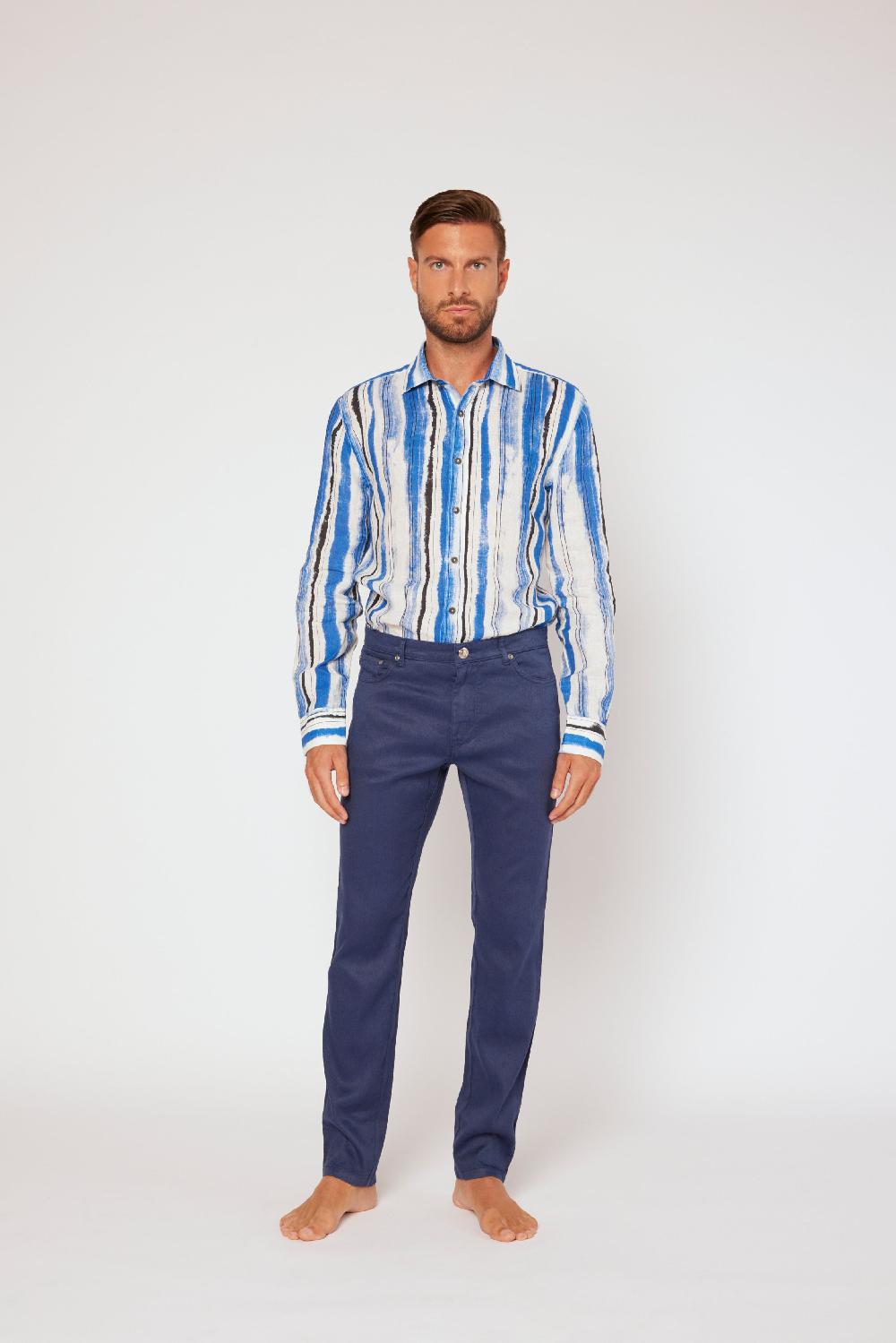 120% Lino 5 Pocket Regular Pant Qualità Garantita