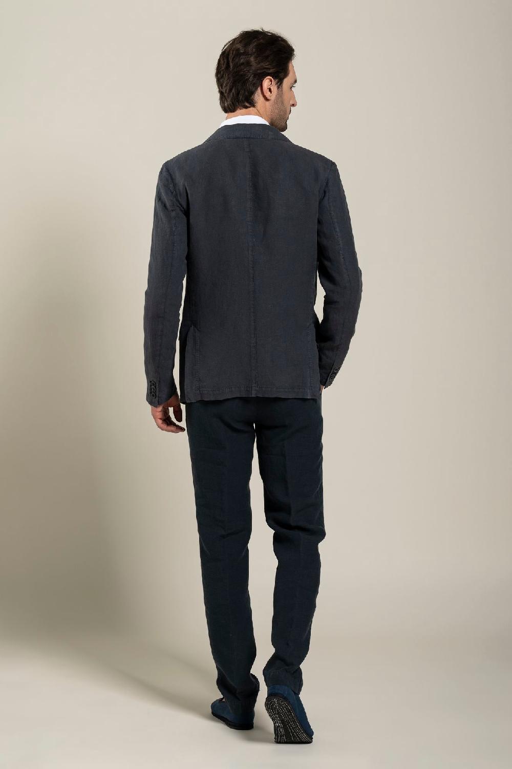 120% Lino Man Blazer In Saldo