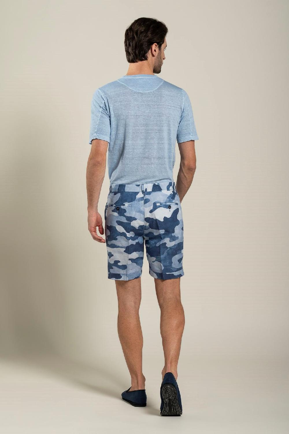 120% Lino Camo Bermuda Short Moda