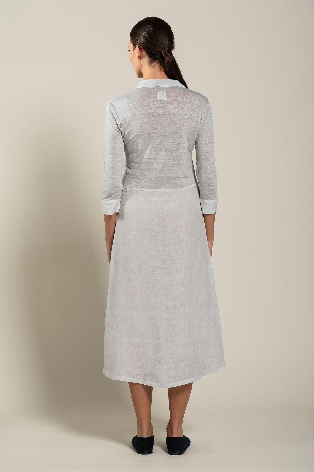 120% Lino Long Sleeve Woman Dress Offerta speciale