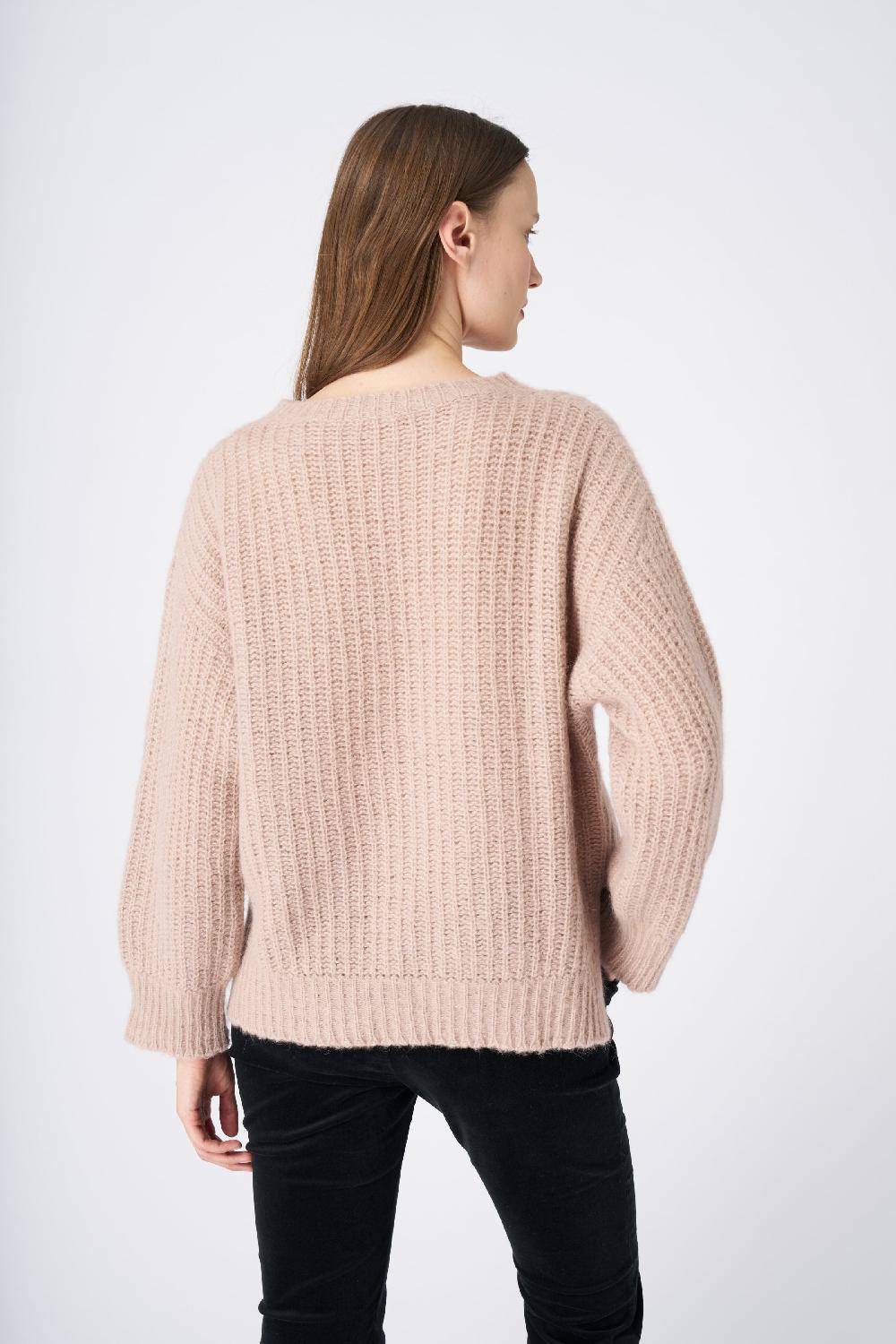 120% Lino Ribbed Cashmere Blend Sweater Offerta Pasqua