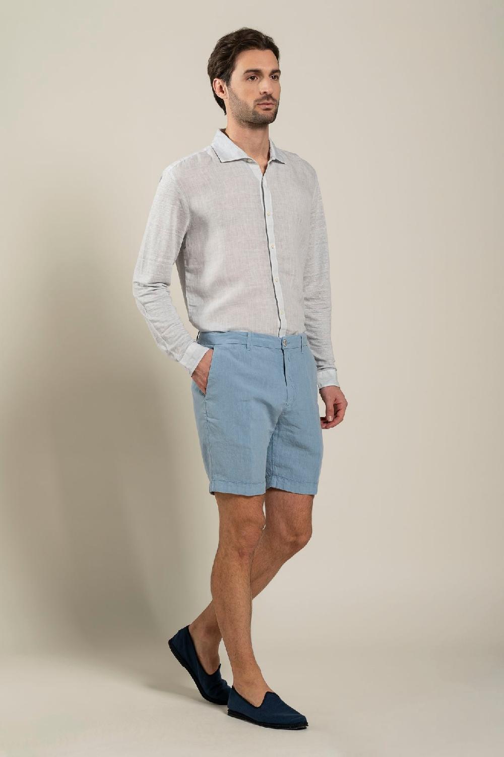 120% Lino Man Bermuda Short Vendita calda