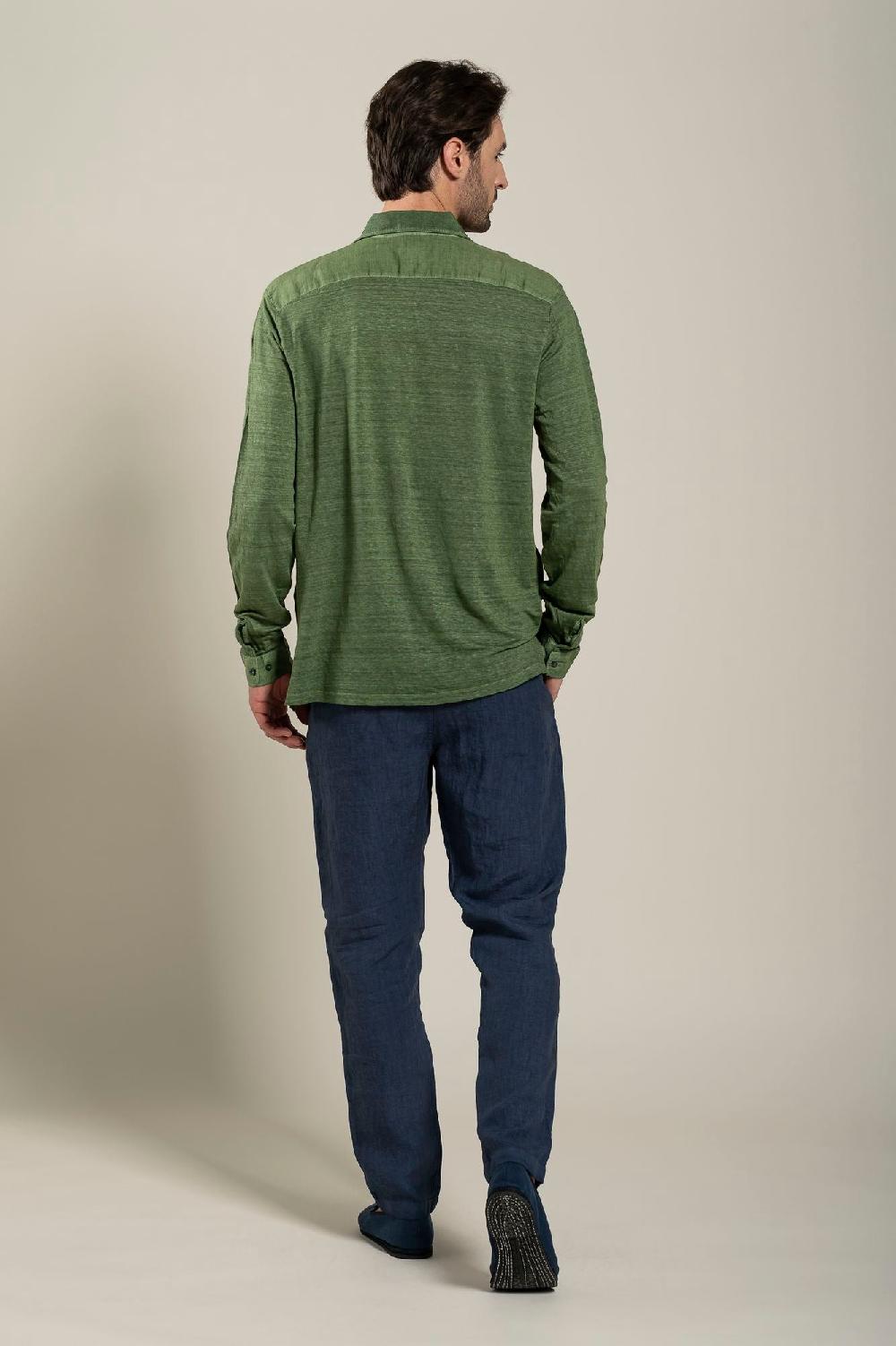 120% Lino Long Sleeve Man Shirt Offerta migliore