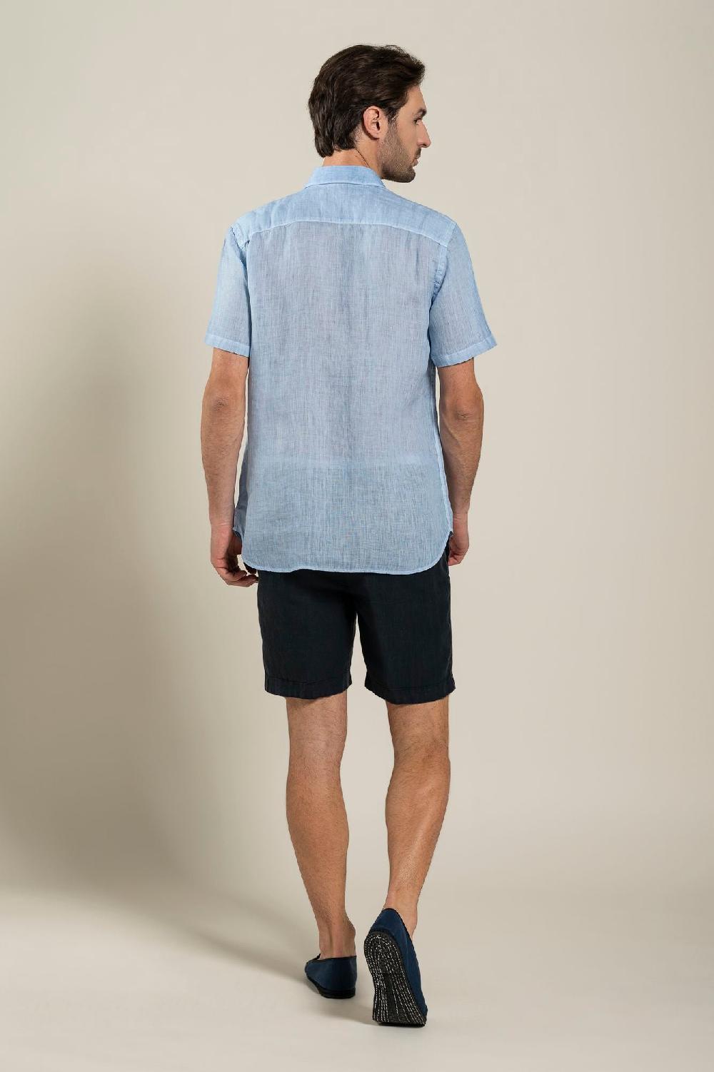 120% Lino Short Sleeve Regular Fit Man Shirt Lightning offer